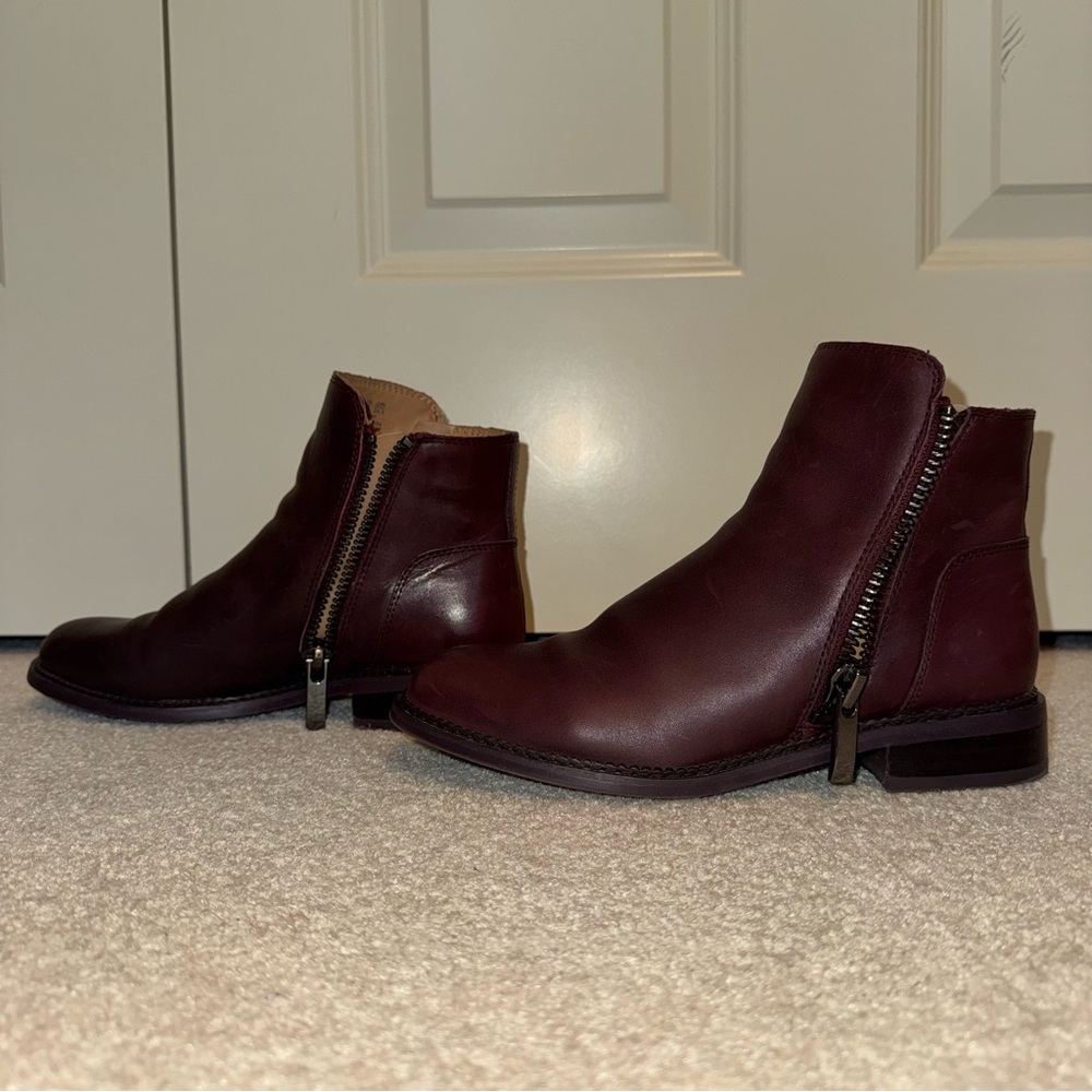 Burgundy Ankle Booties | Barely Worn!